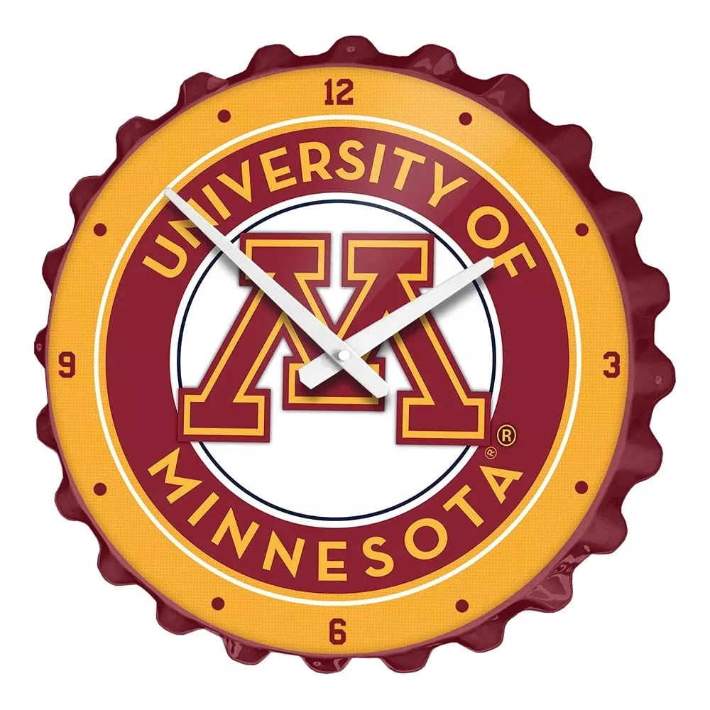 Minnesota Golden Gophers: Bottle Cap Wall Clock
