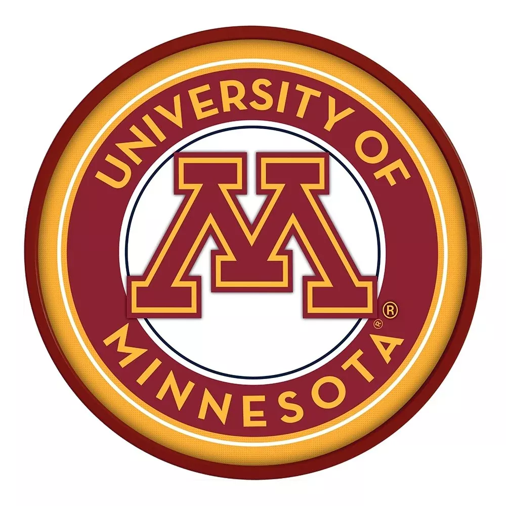 Minnesota Golden Gophers: Round Modern Disc Wall Sign