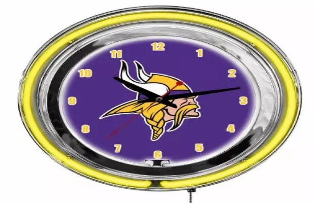 Minnesota Vikings 14in Neon Clock For Sale – Game Room Gorilla