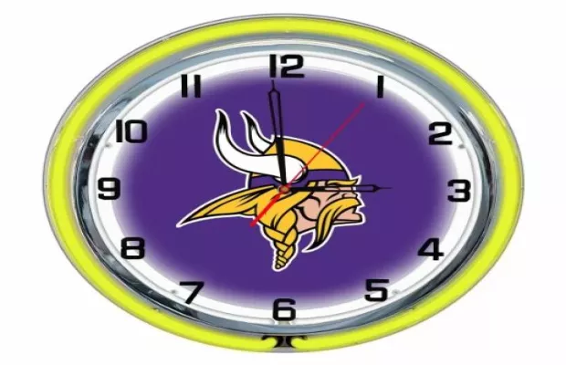 Minnesota Vikings 18in Neon Clock For Sale – Game Room Gorilla