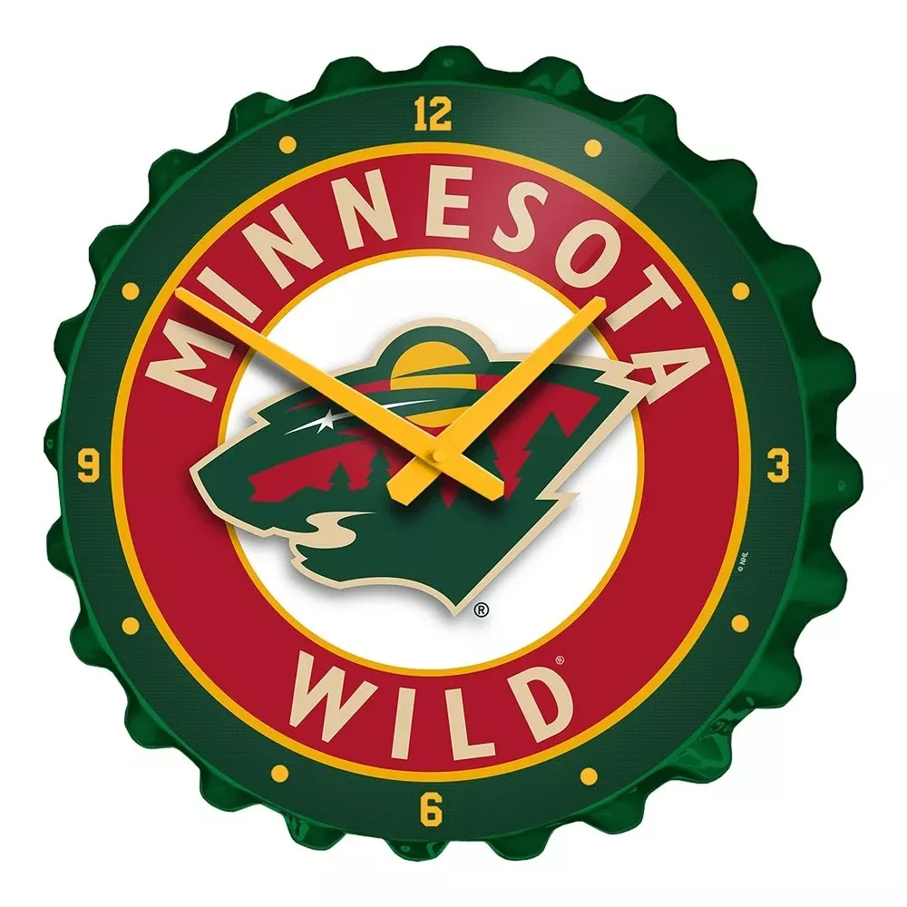 Minnesota Wild: Bottle Cap Wall Clock