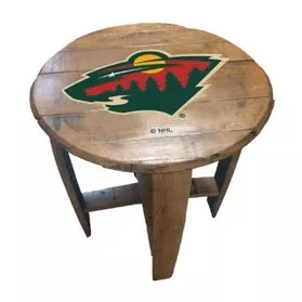 Minnesota Wild Oak Barrel Table