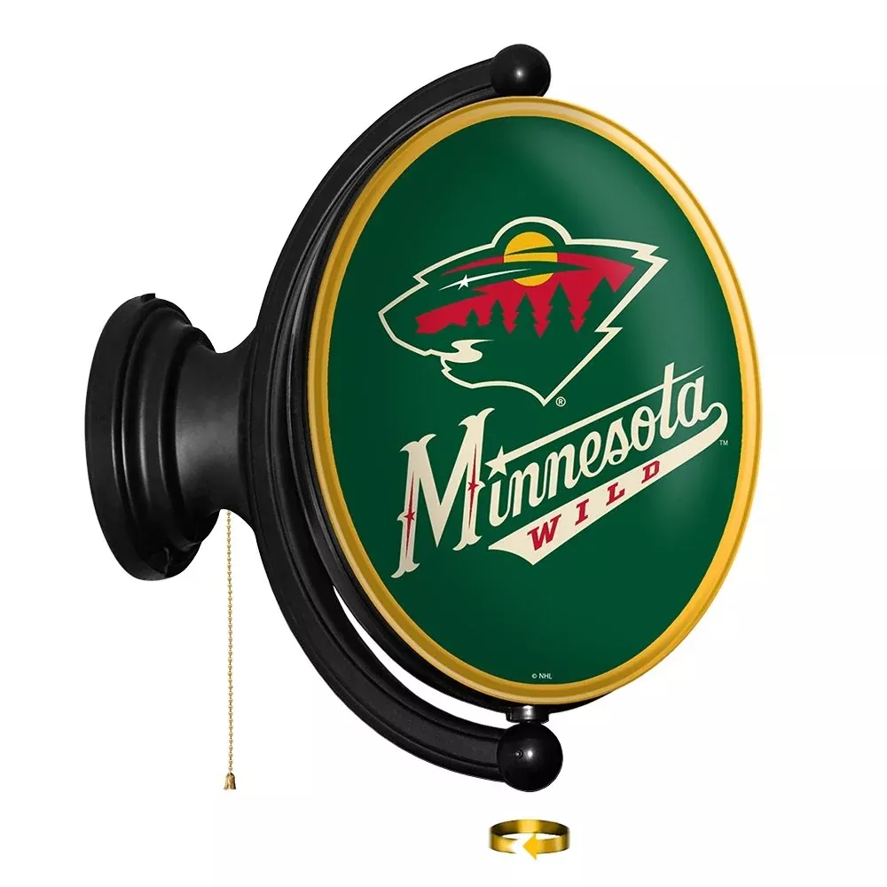 Minnesota Wild: Original Oval Rotating Lighted Wall Sign