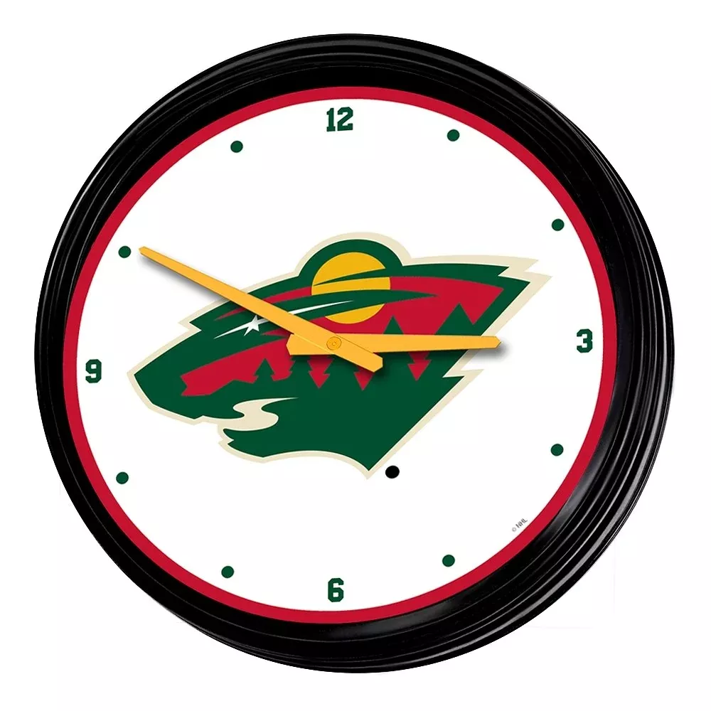 Minnesota Wild: Retro Lighted Wall Clock