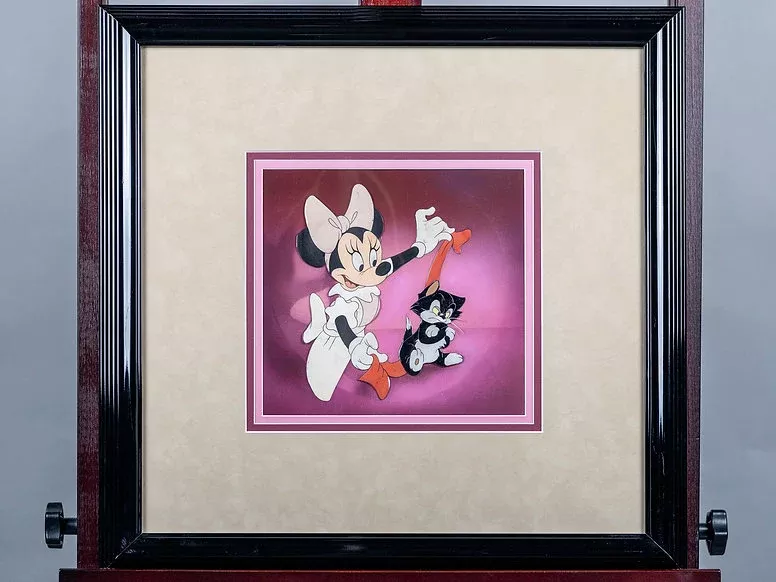 Minnie Mouse Bath Day Animation Cel with Courvoisier Background 1946 D