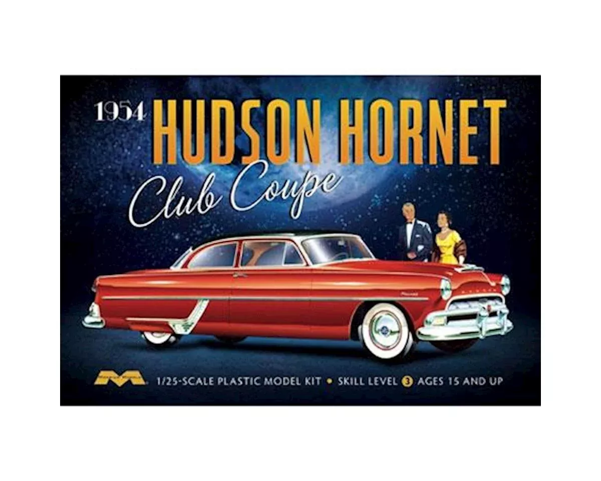 Moebius Models 1213 1/25 1954 Hudson Hornet Coupe Car Skill Level 3 Model Kit