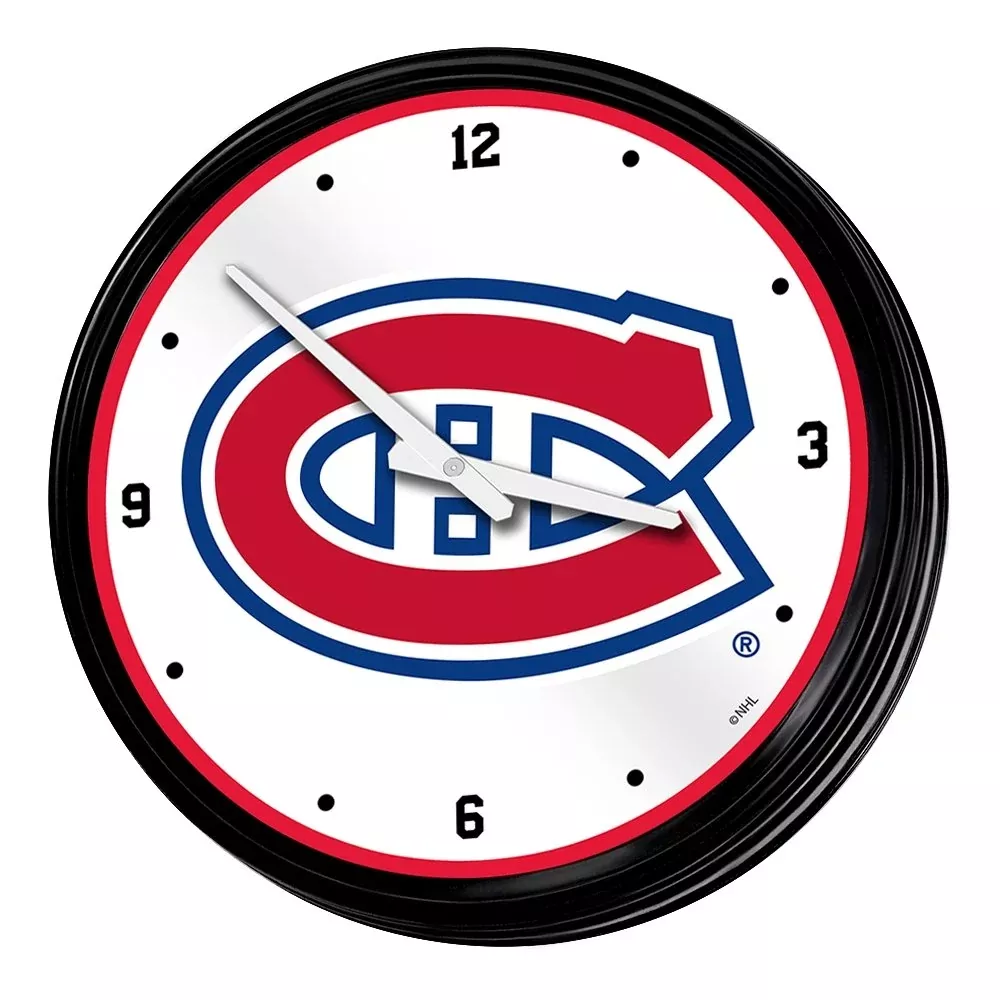 Montreal Canadiens: Retro Lighted Wall Clock