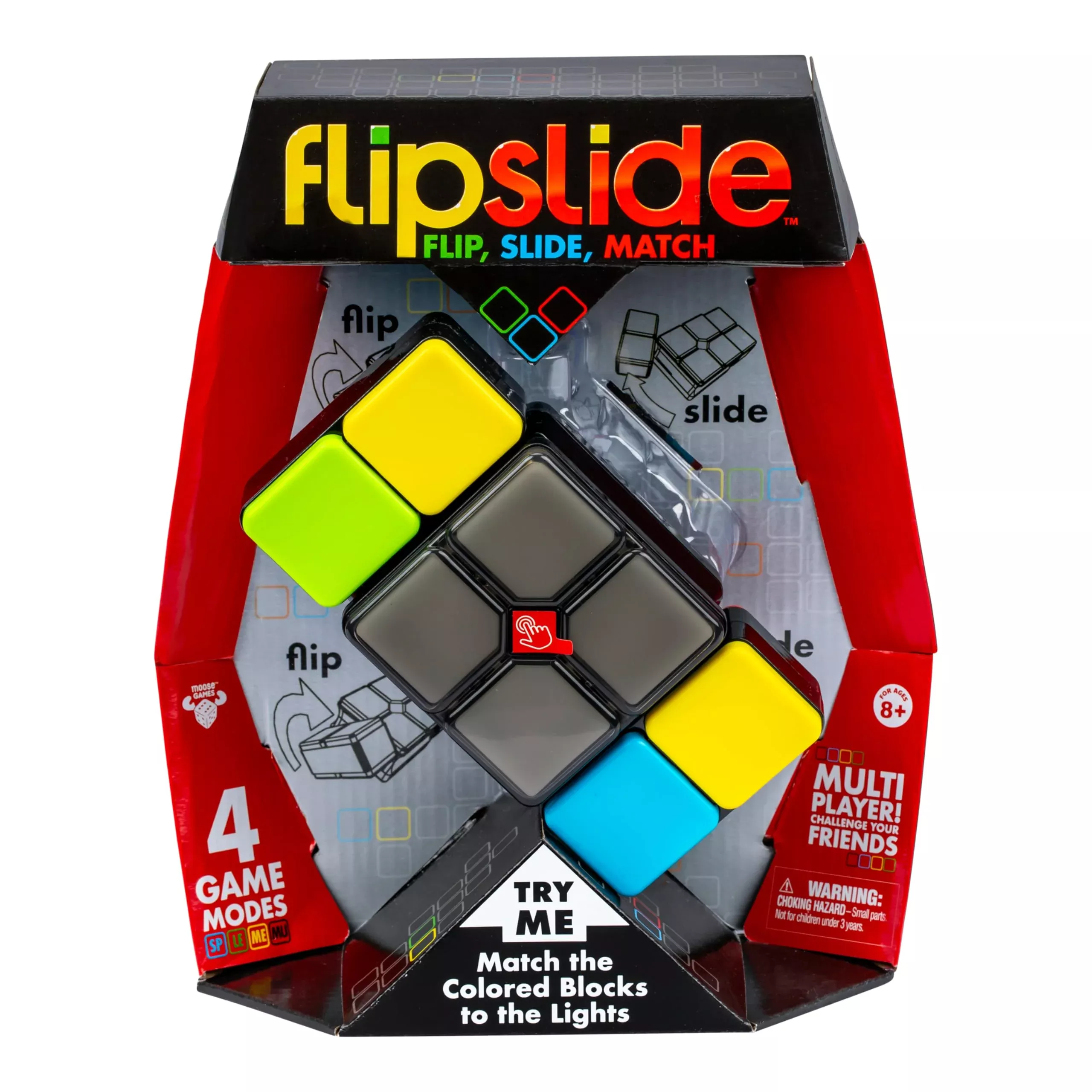 Moose Flipslide Handheld Game Puzzle Black 3.23'' x 8.