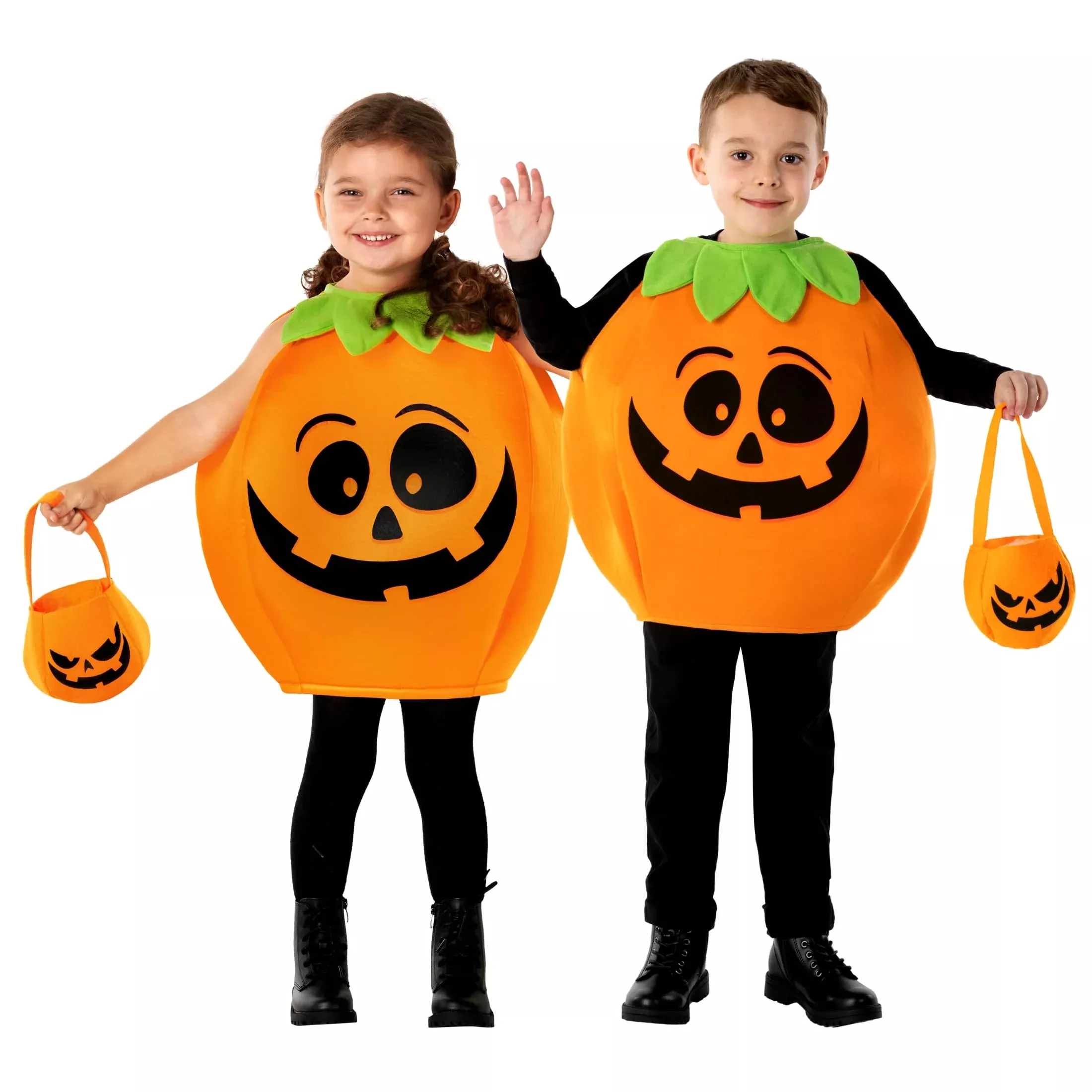 Morph Pumpkin Costume for Kids, Orange, Size 4-6 Years