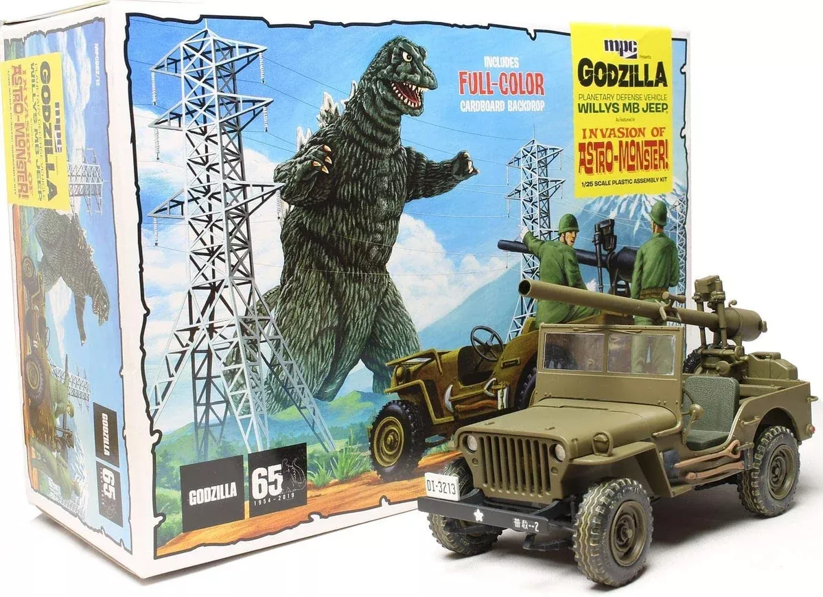 MPC 882 1/25 Godzilla Army Jeep Skill Level 2 Model Kit