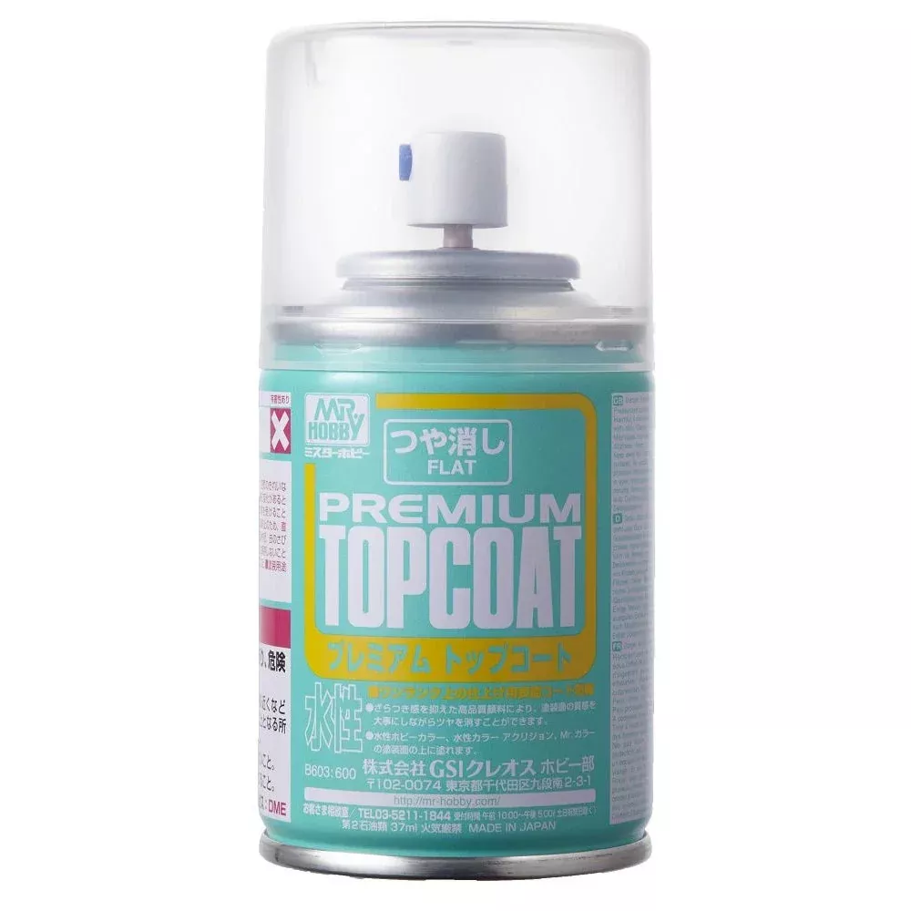 Mr Hobby - B603 - Mr Premium Top Coat Flat Spray - 37ml