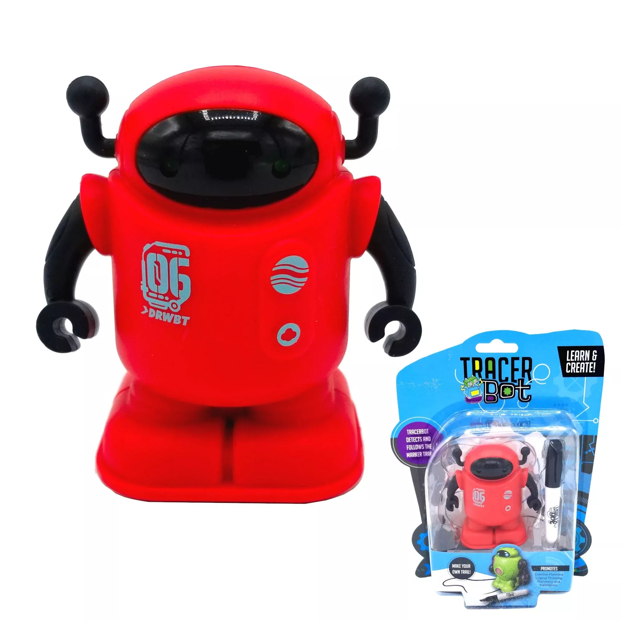 MUKIKIM Tracerbot Smart Robot Toy - Blue - Medium Size - 1 Unit