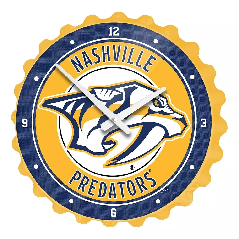 Nashville Predators: Bottle Cap Wall Clock