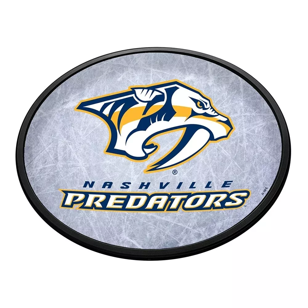 Nashville Predators: Ice Rink - Oval Slimline Lighted Wall Sign