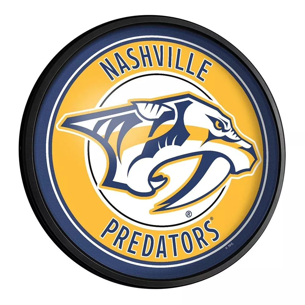 Nashville Predators: Round Slimline Lighted Wall Sign