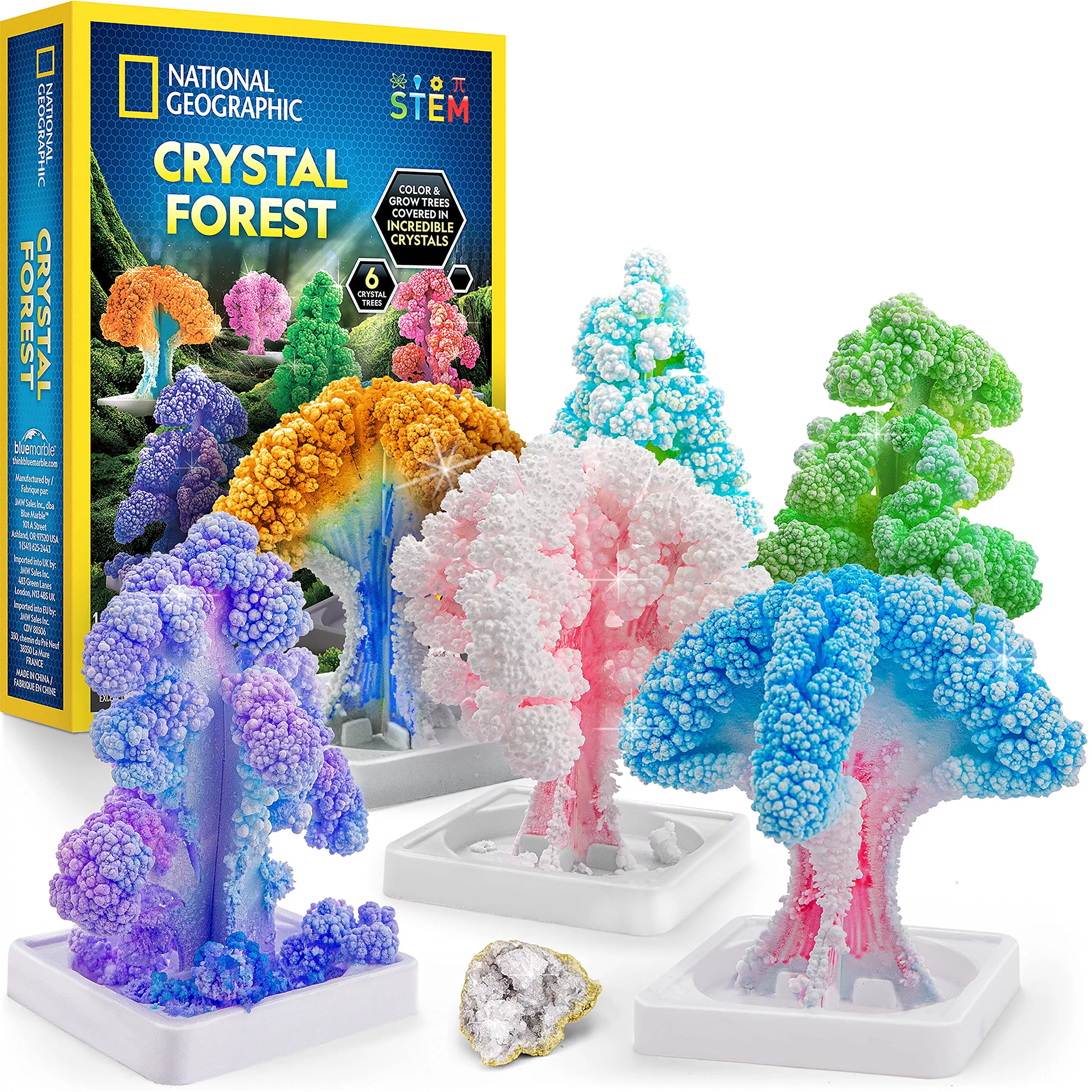 NATIONAL GEOGRAPHIC 6-Tree Crystal Growing Kit Multi-color STEM Toy