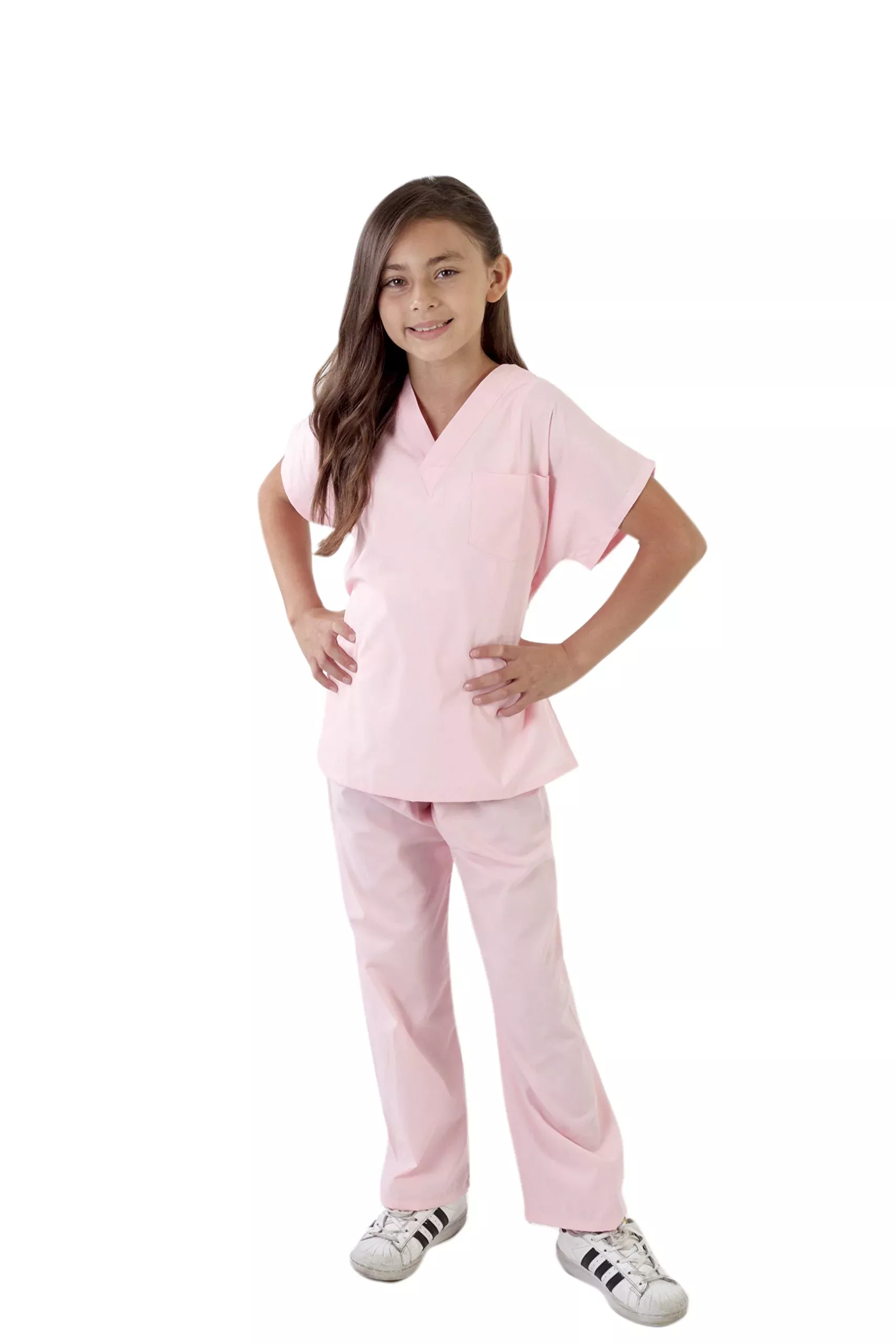 Natural Uniforms Children's Scrub Set Pink 12-14 Soft Touch