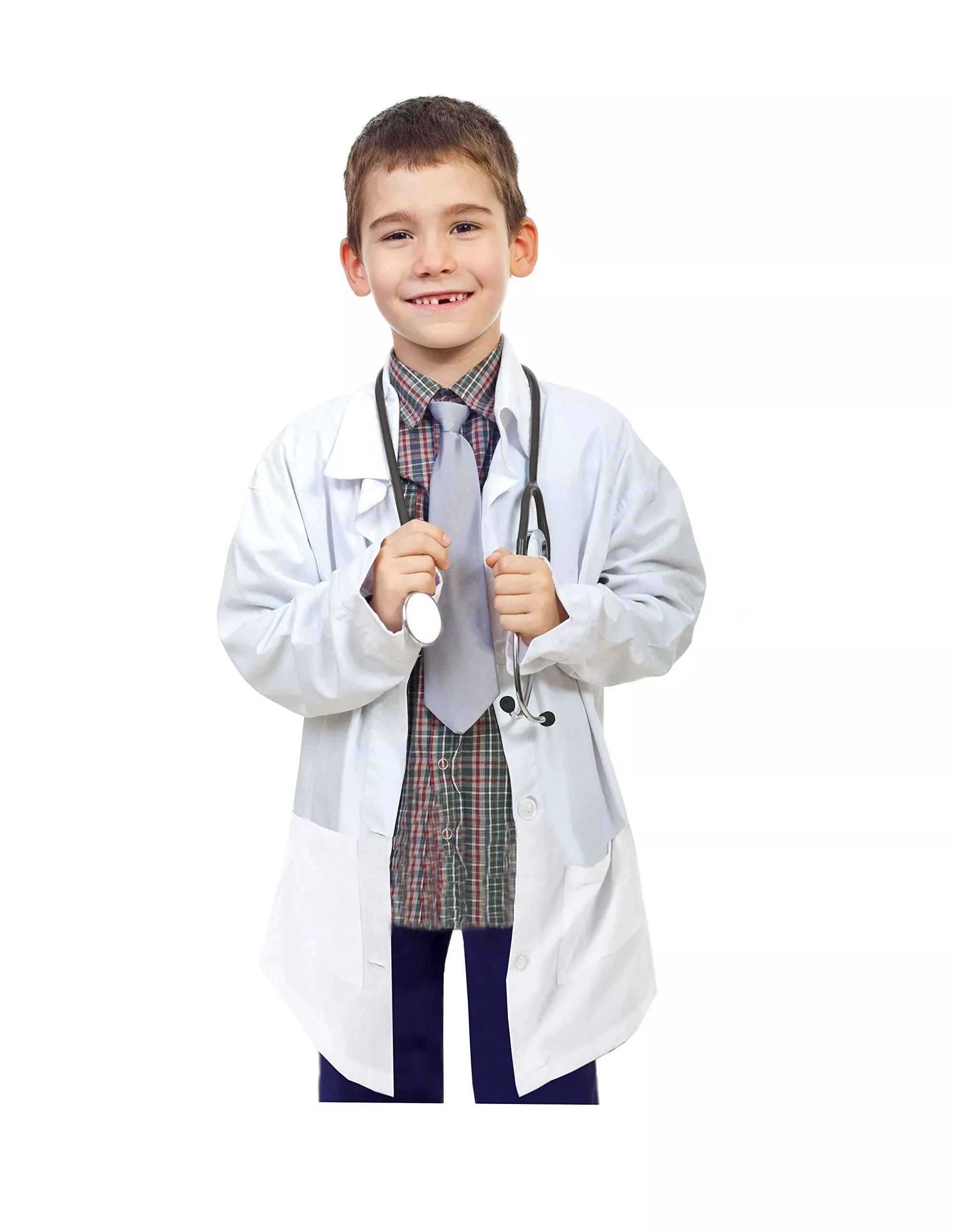Natural Uniforms Childrens Lab Coat White Size 16/18 Soft Fabric