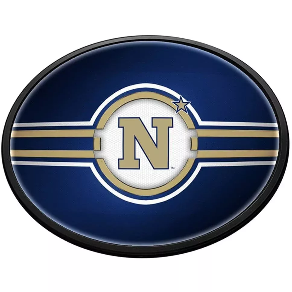 Navy Midshipmen: Round Slimline Lighted Wall Sign