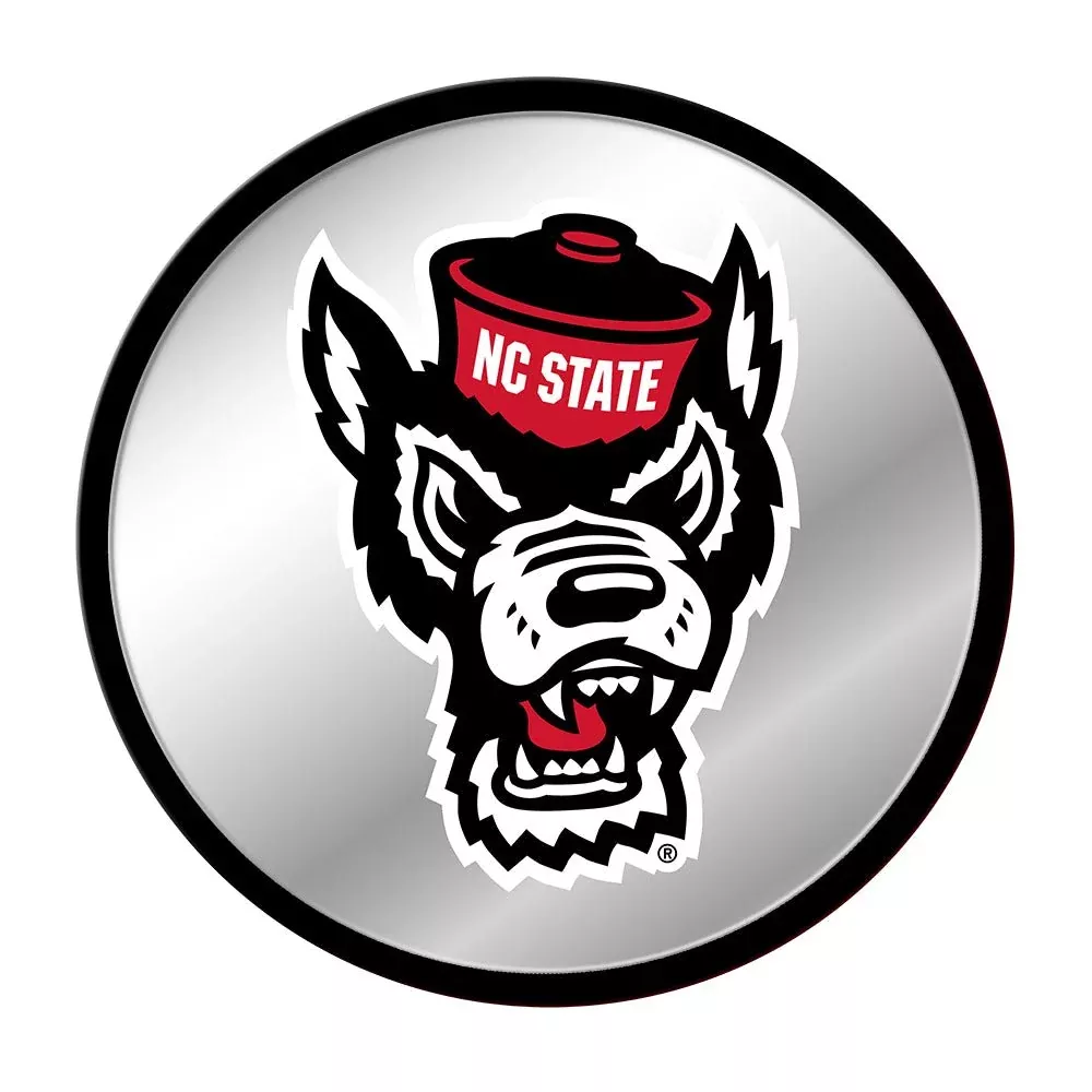 NC State Wolfpack: Mascot- Modern Disc Mirrored Wall Sign