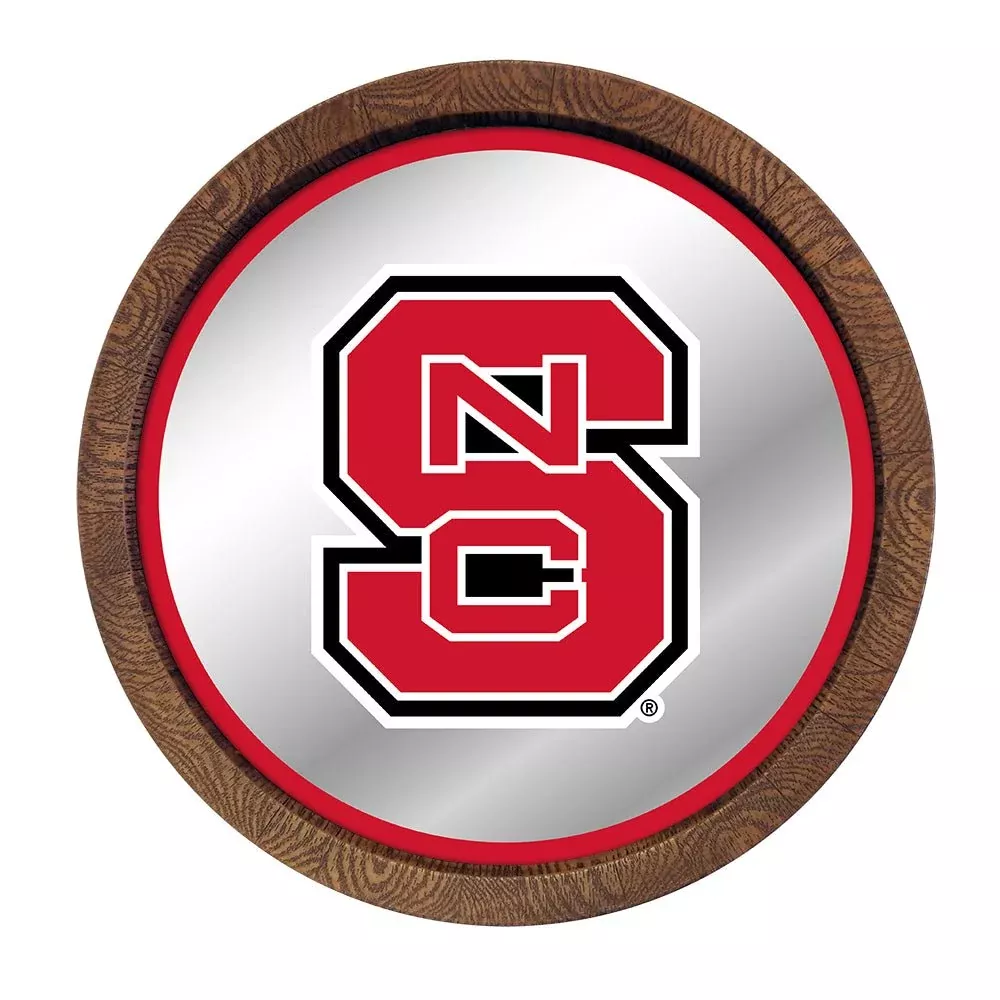 NC State Wolfpack: Mirrored Barrel Top Mirrored Wall Sign