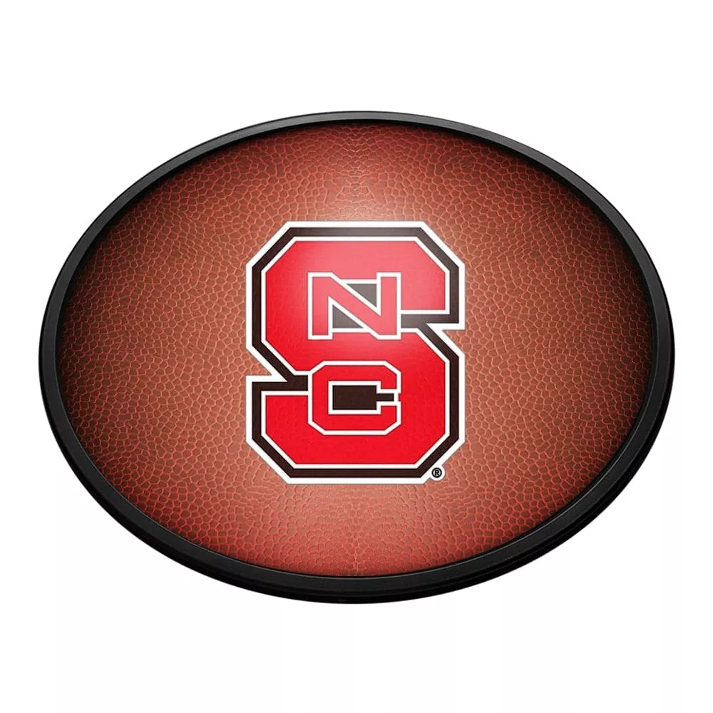NC State Wolfpack: Pigskin - Oval Slimline Lighted Wall Sign