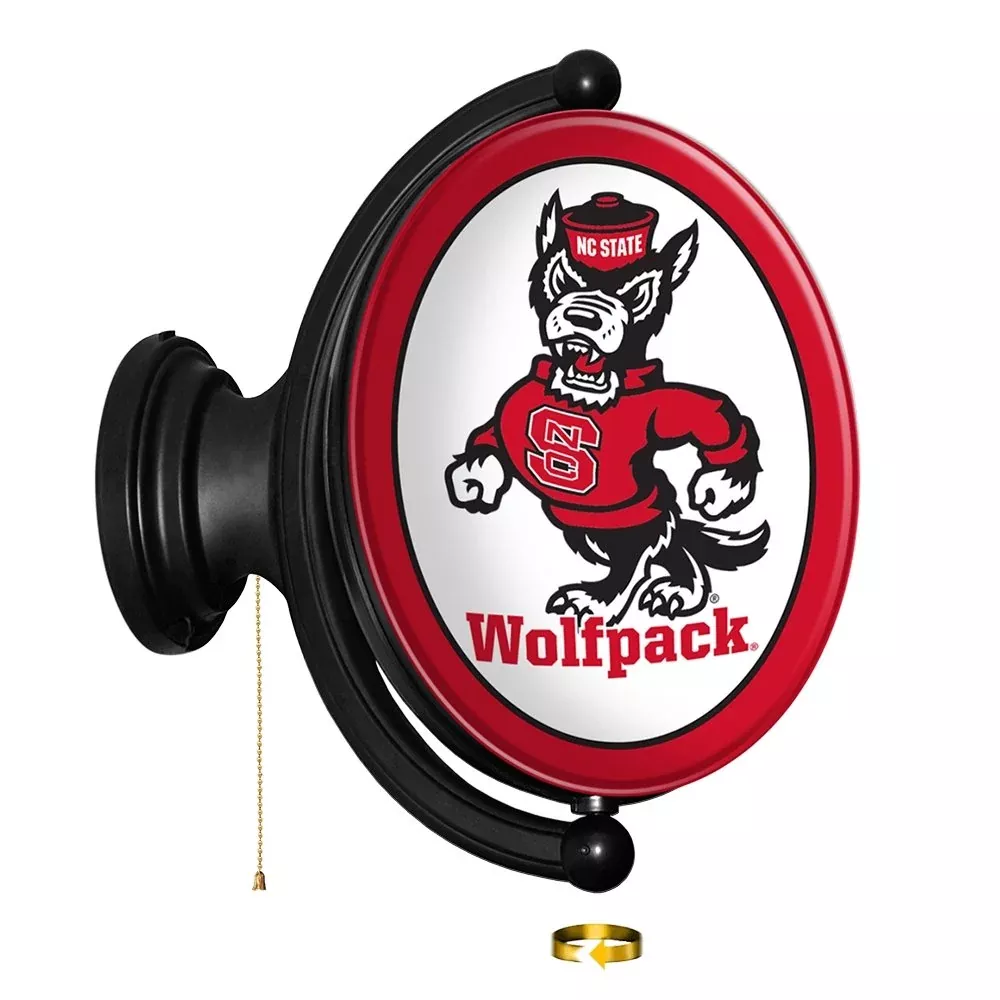 NC State Wolfpack: Tuffy - Original Oval Rotating Lighted Wall Sign