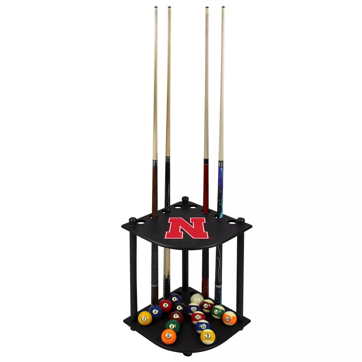 Nebraska Cornhuskers Corner Cue Rack