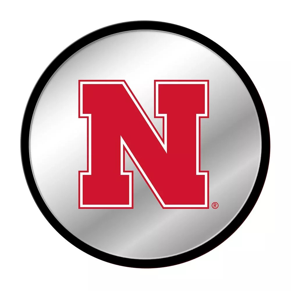 Nebraska Cornhuskers: Modern Disc Mirrored Wall Sign
