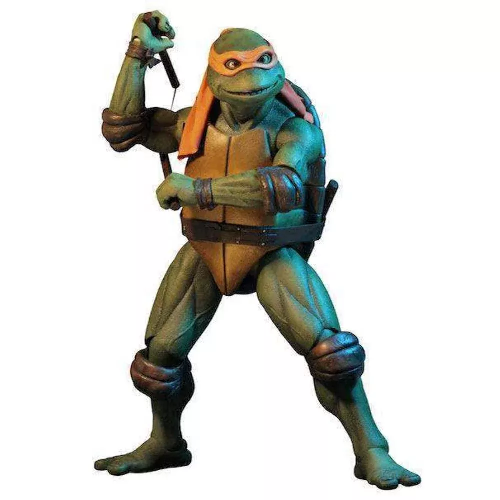 NECA Michelangelo Action Figure 16.5" Multi-Color 1990 TMNT