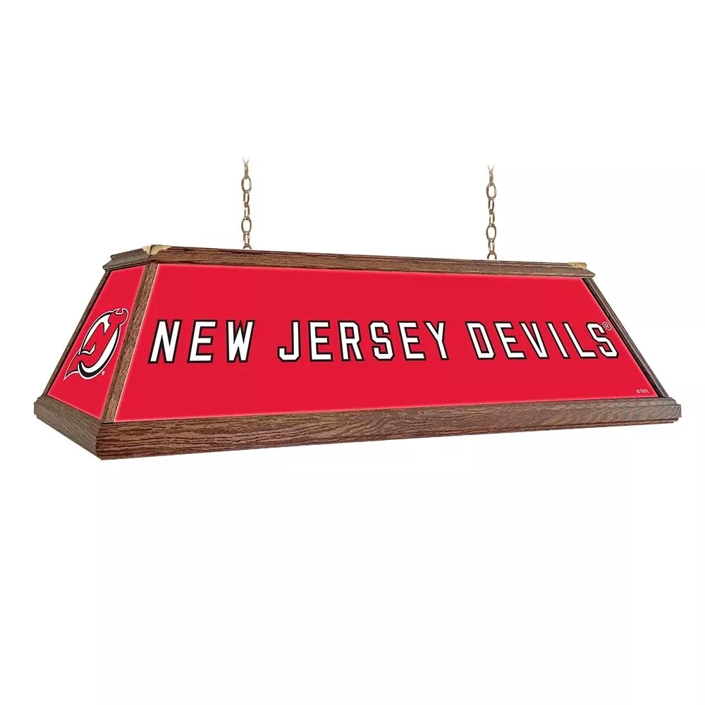 New Jersey Devils: Premium Wood Pool Table Light