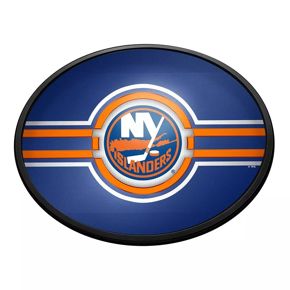 New York Islanders: Oval Slimline Lighted Wall Sign