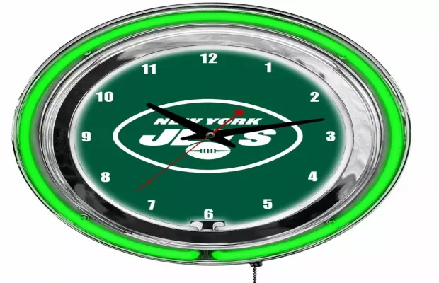 New York Jets 14" Neon Clock For Sale – Game Room Gorilla
