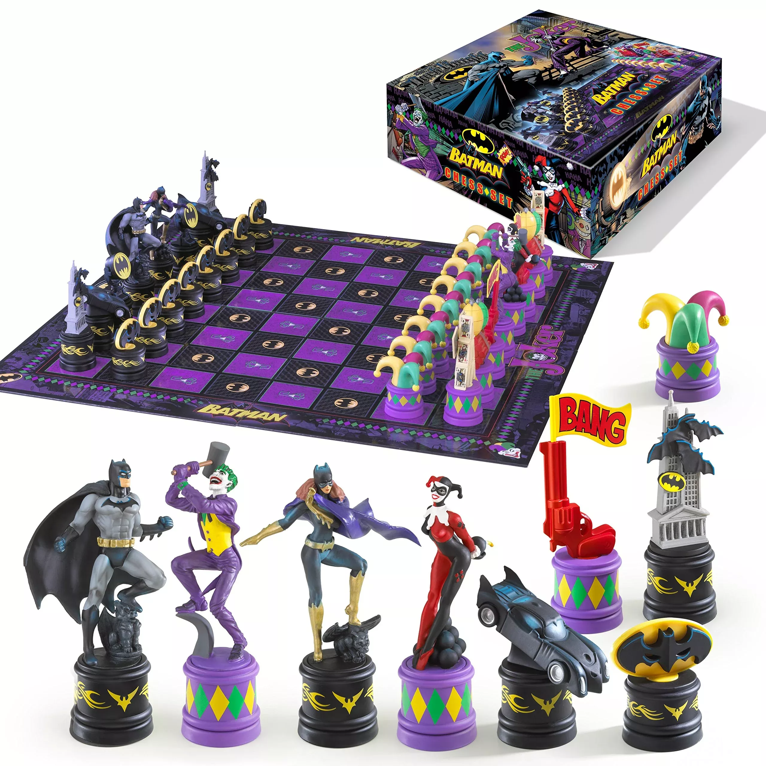 The Noble Collection The Batman Chess Set (The Dark Knight Vs The Joker)