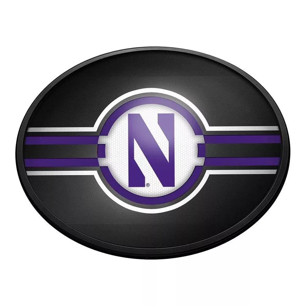 Northwestern Wildcats: Oval Slimline Lighted Wall Sign
