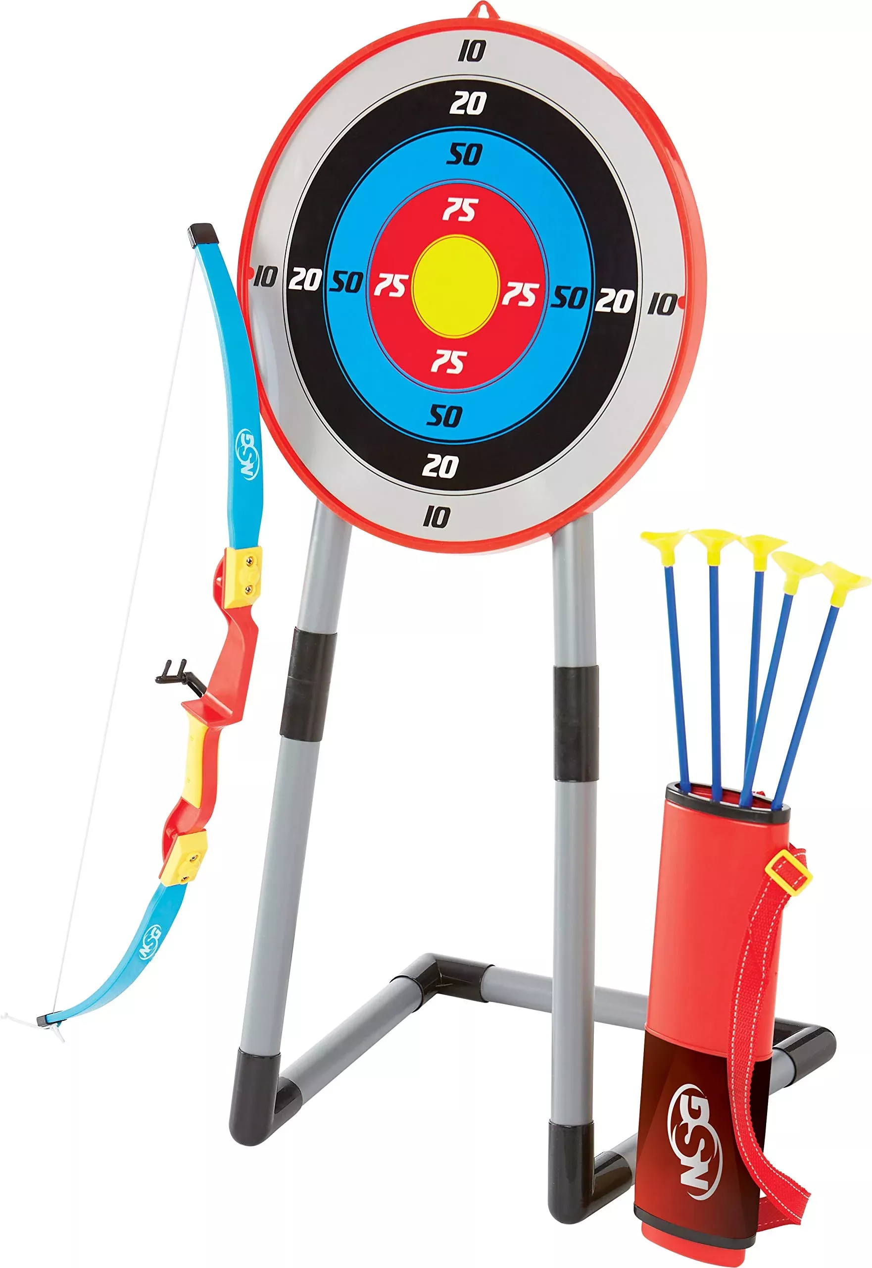 NSG Archery Set Tension Adjustable Bow with Target Multicolor One Size
