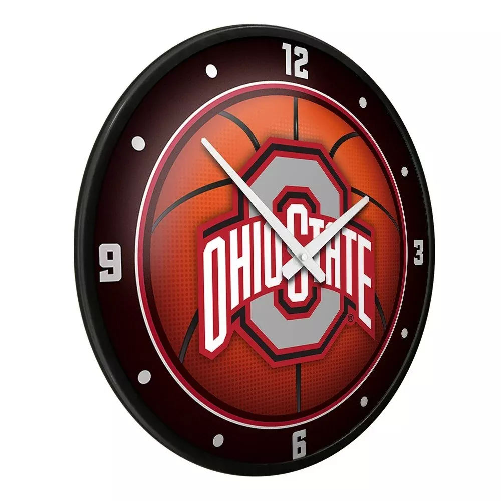 Ohio State Buckeyes: Basketball - Modern Disc Wall Clock
