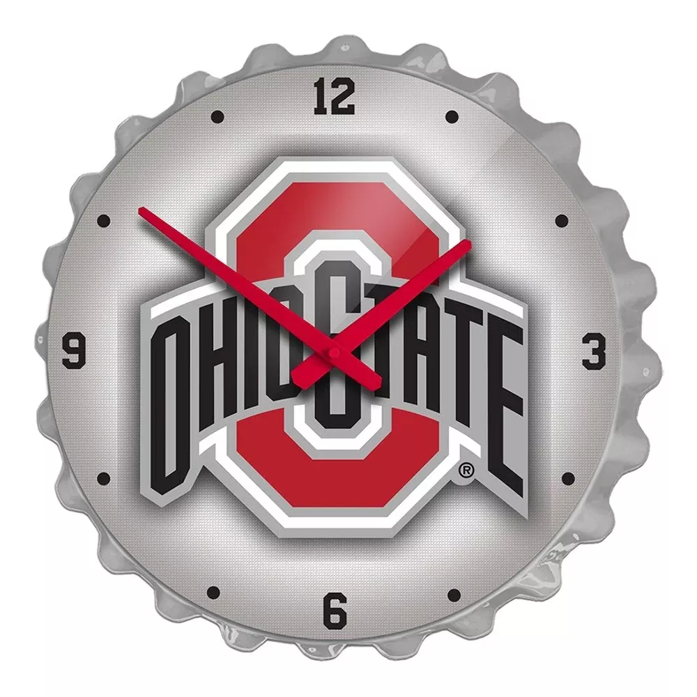 Ohio State Buckeyes: Bottle Cap Wall Clock