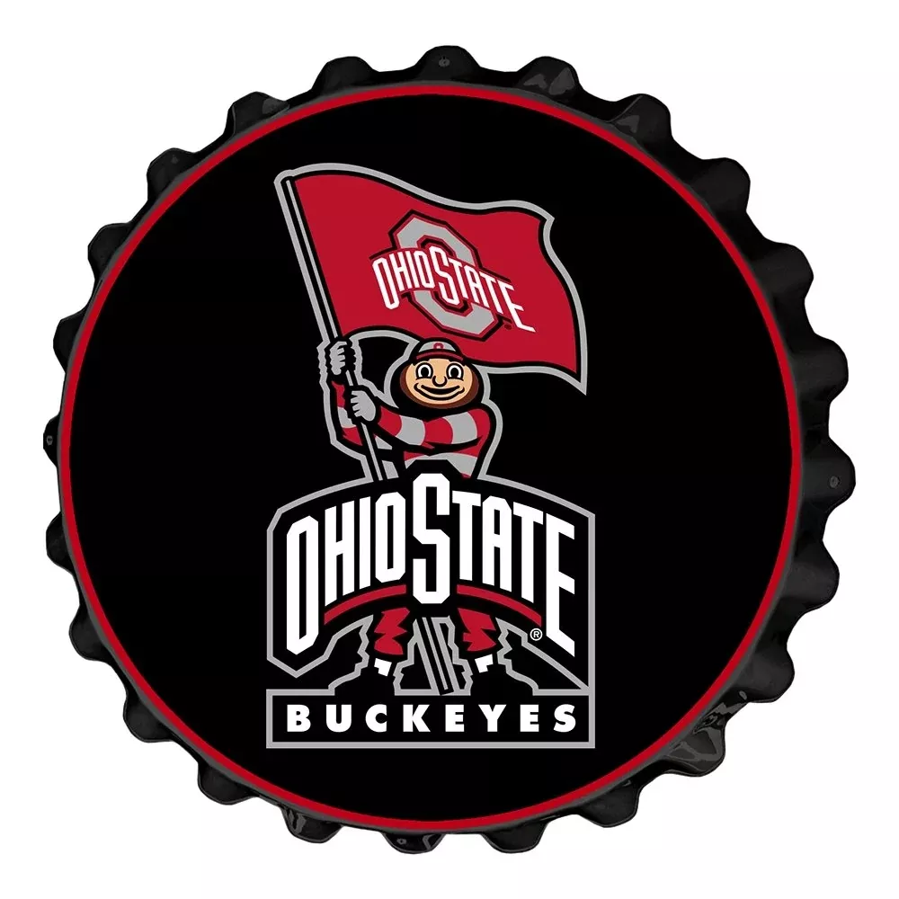 Ohio State Buckeyes: Brutus - Bottle Cap Wall Sign