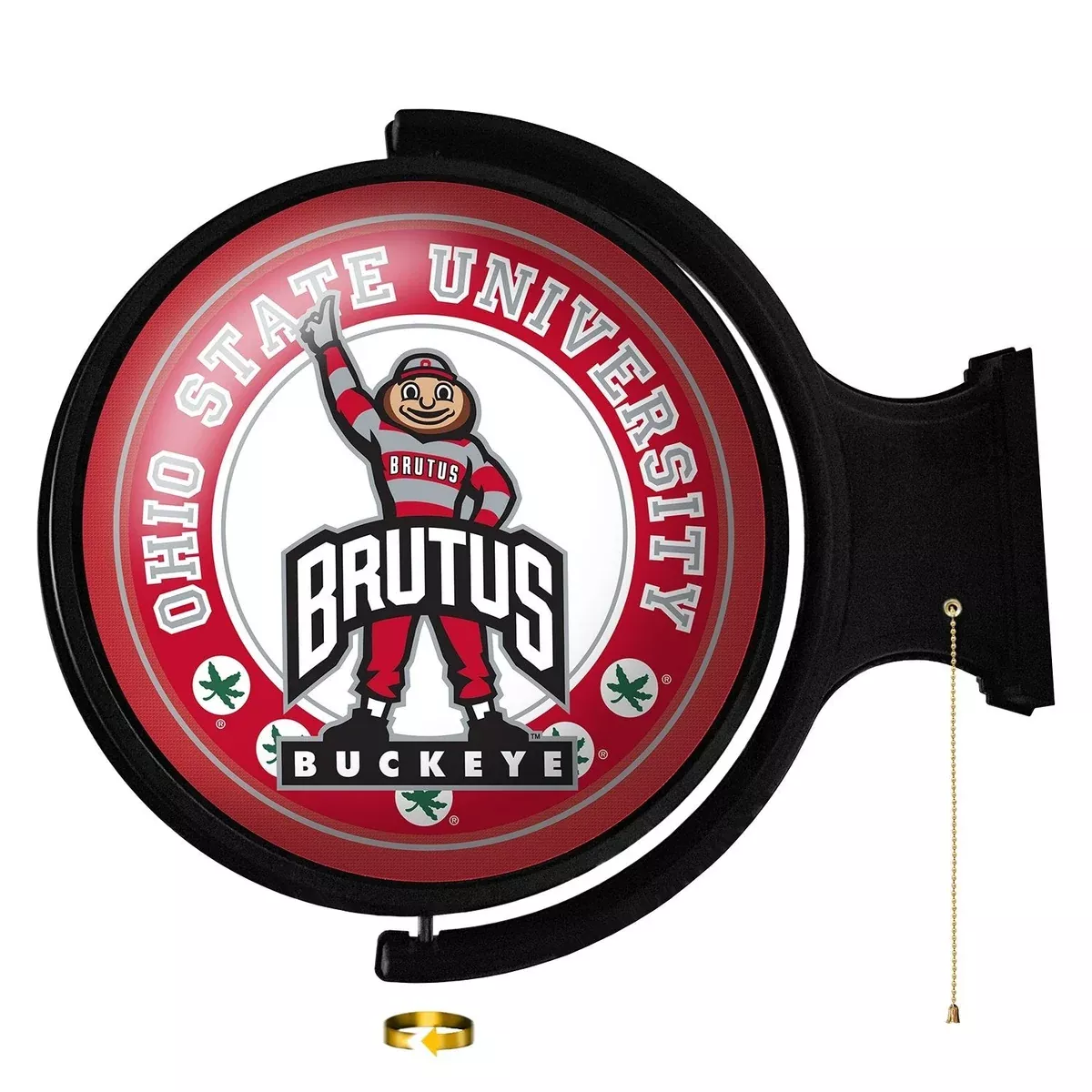 Ohio State Buckeyes: Brutus - Original Round Rotating Lighted Wall Sign