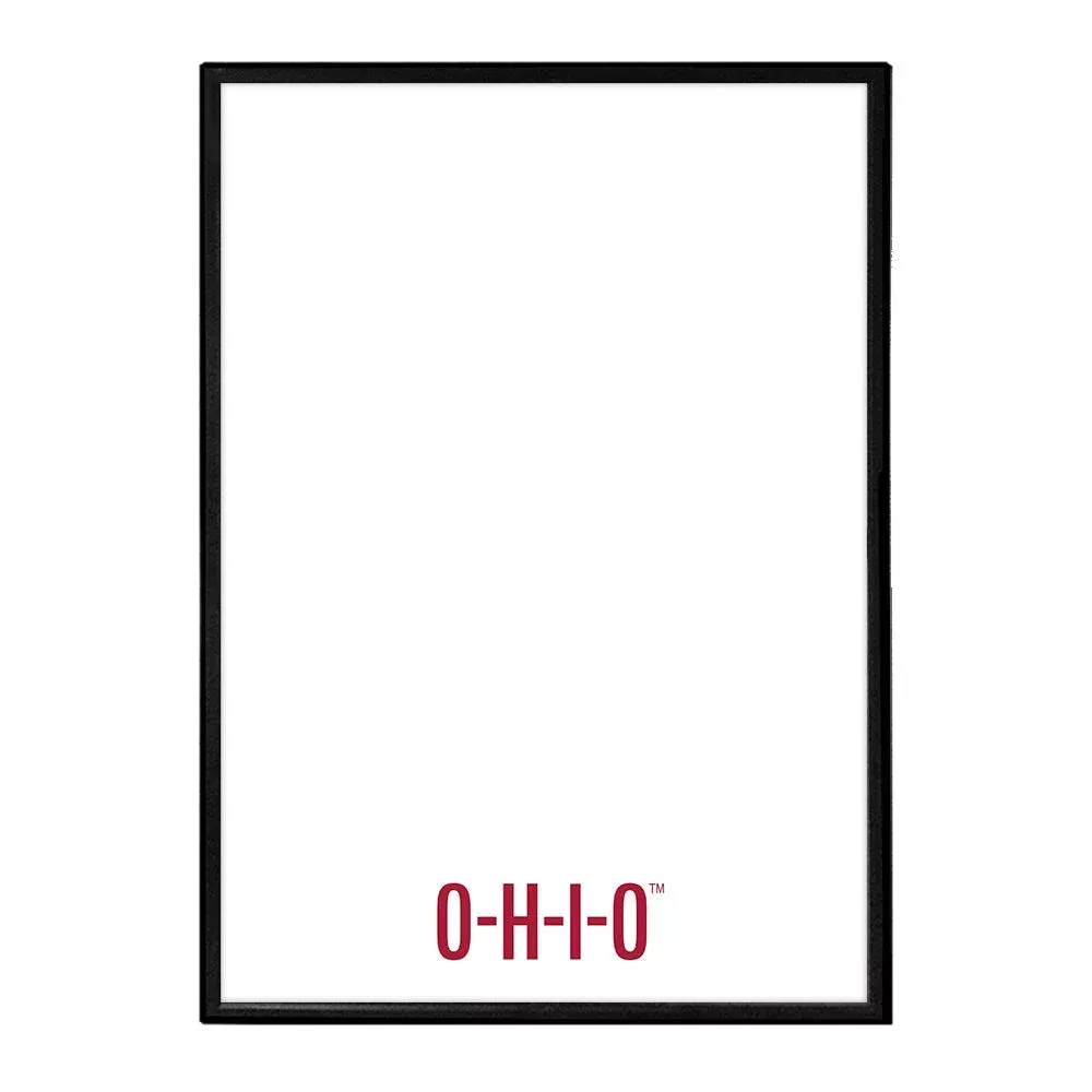 Ohio State Buckeyes: O-H-I-O - Framed Dry Erase Wall Sign