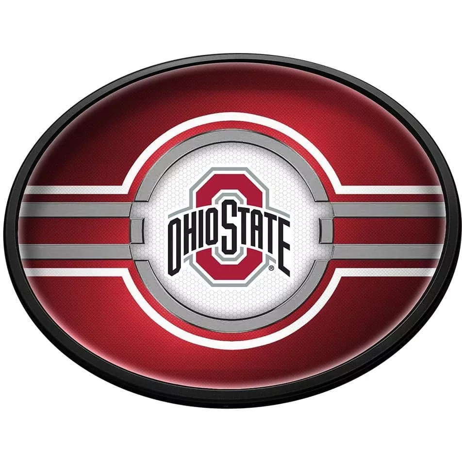 Ohio State Buckeyes: Oval Slimline Lighted Wall Sign