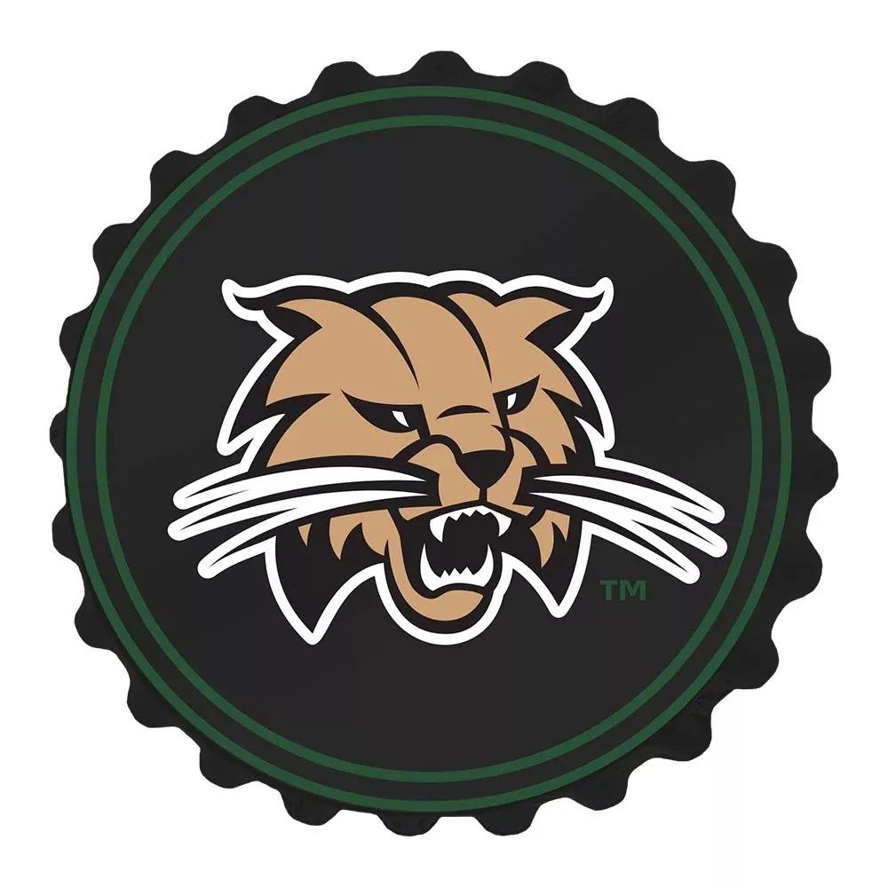 Ohio University Bobcats: Bobcat - Bottle Cap Wall Sign