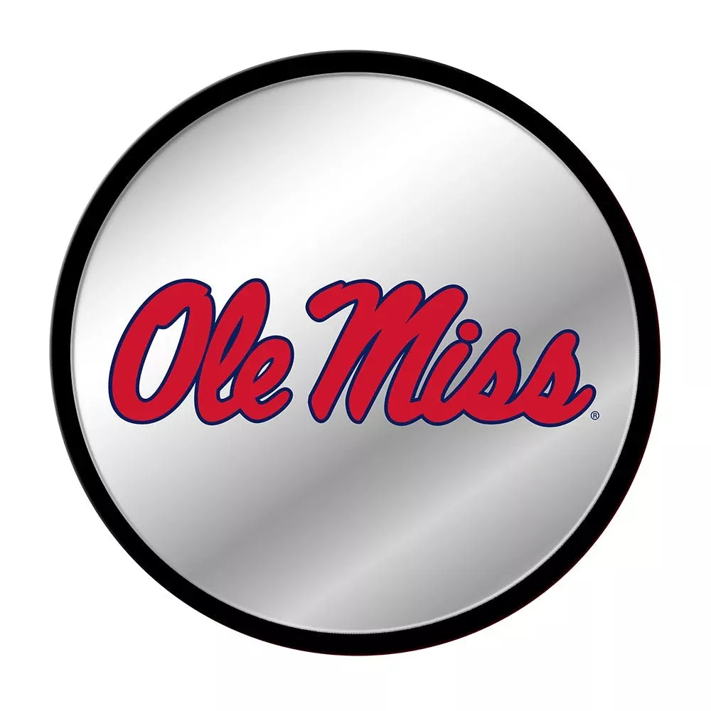 Ole Miss Rebels: Modern Disc Mirrored Wall Sign