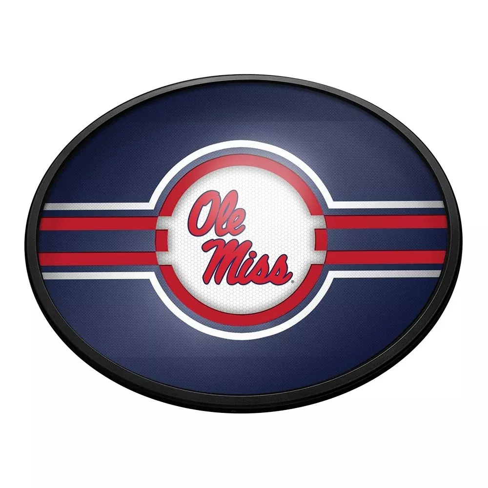 Ole Miss Rebels: Oval Slimline Lighted Wall Sign
