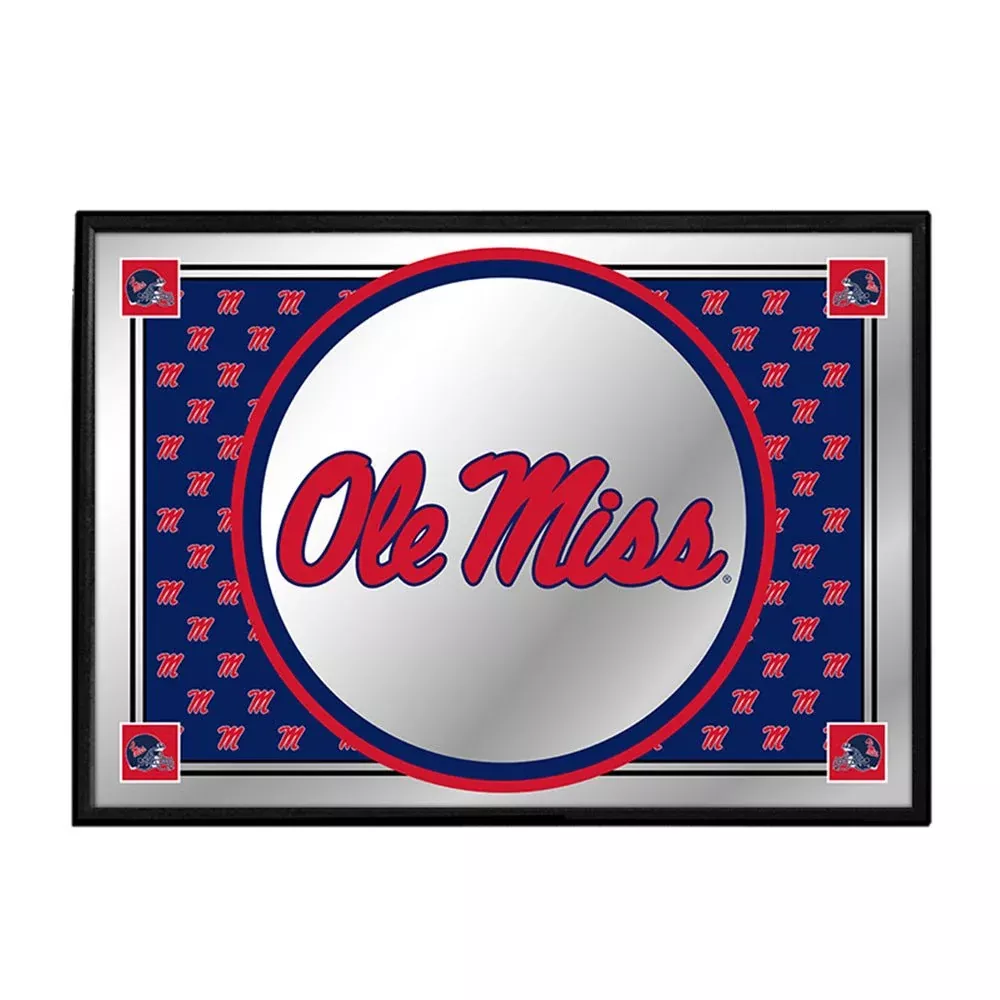 Ole Miss Rebels: Team Spirit - Framed Mirrored Wall Sign