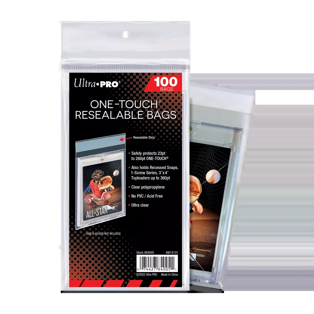 ONE-TOUCH Resealable Bags, Fits up to 260PT (100ct)