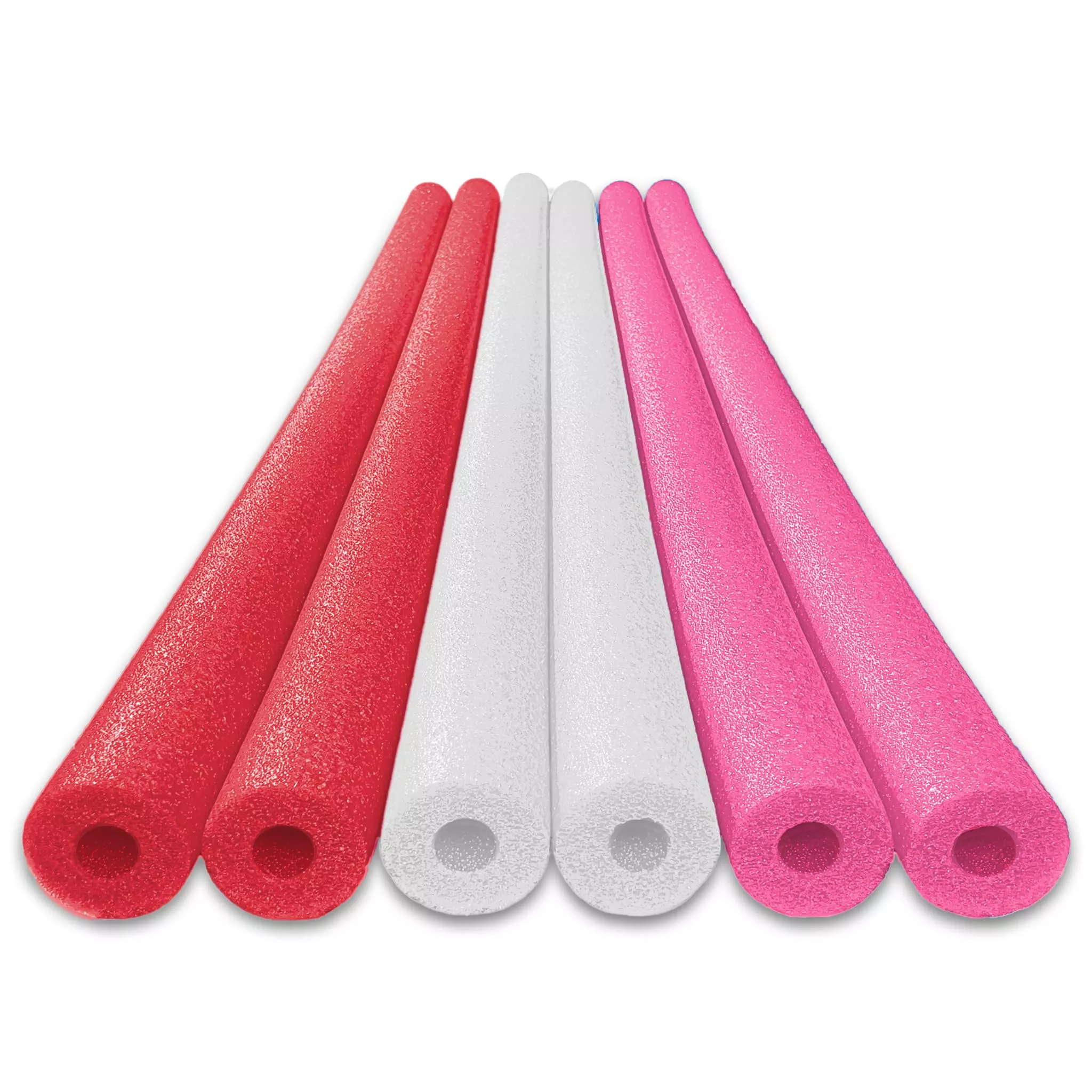Oodles of Noodles Foam Pool Noodles 48" Red & White & Pink