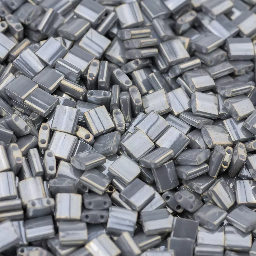 Opaque Smoke Gray Luster Miyuki Tila Bead