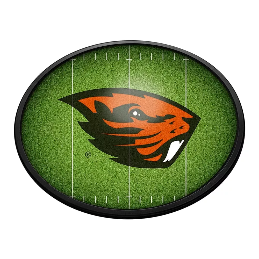 Oregon State Beavers: On the 50 - Oval Slimline Lighted Wall Sign